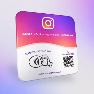 Plaque NFC Réseaux Sociaux